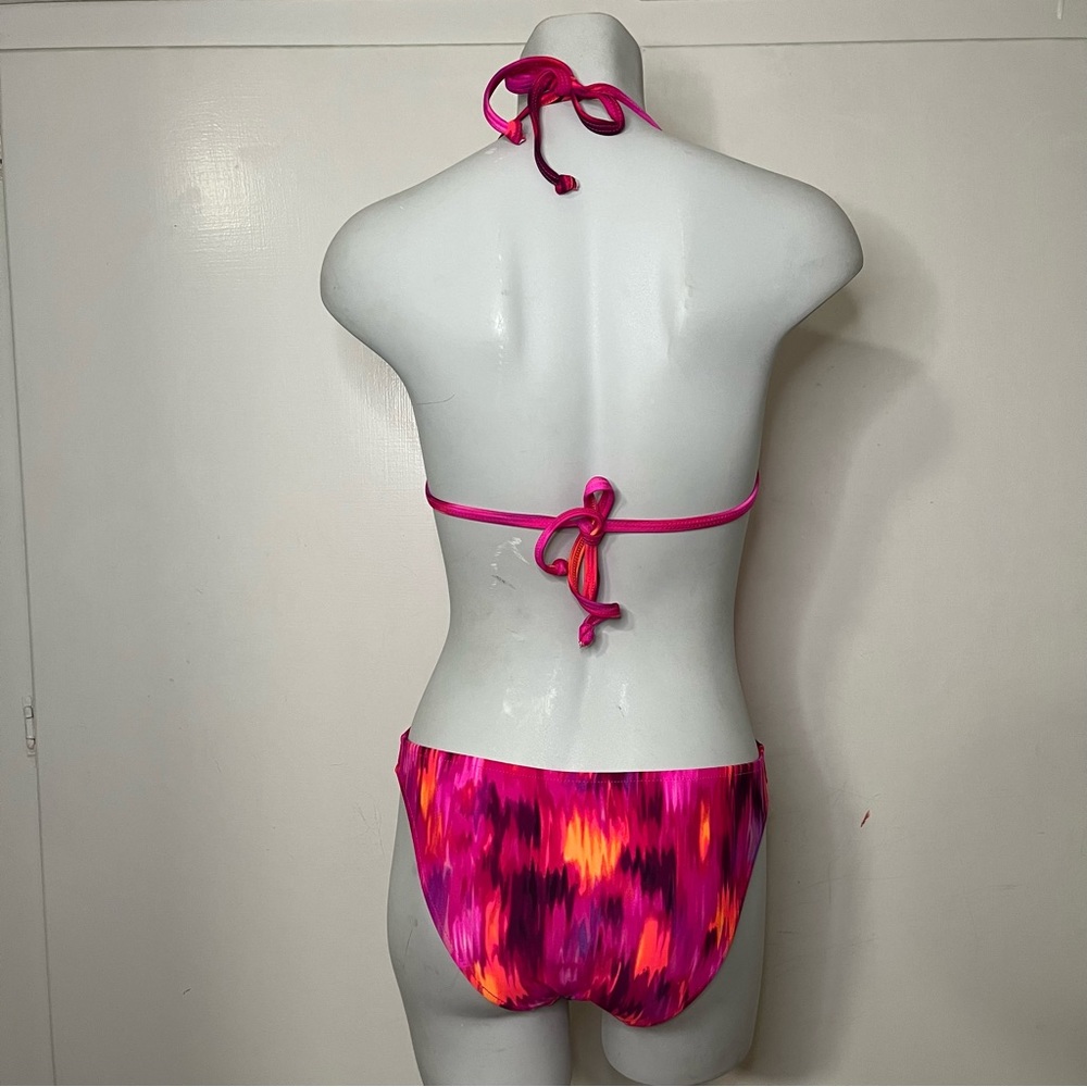 2000s Venus Pink One Piece Cut Out Halter Bathing Suit - Picture 4 of 6